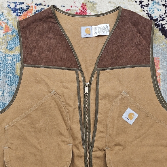 Vintage Carhartt Utility Canvas Hunting Vest Mens 2XL XXL Made In USA - Picture 4 of 13